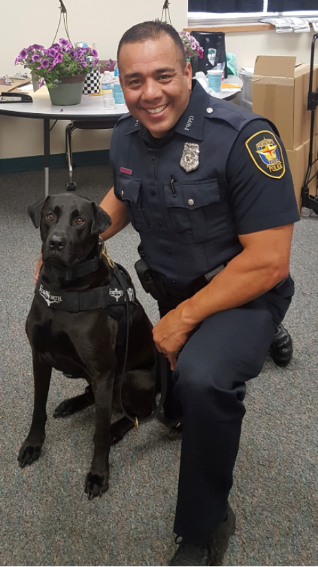 Fort Worth police officer Rafael Salazar in uniform